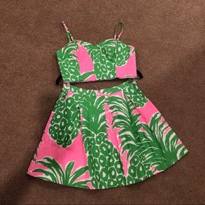 Lilly Pulitzer Parfait Pineapple Crop Set
